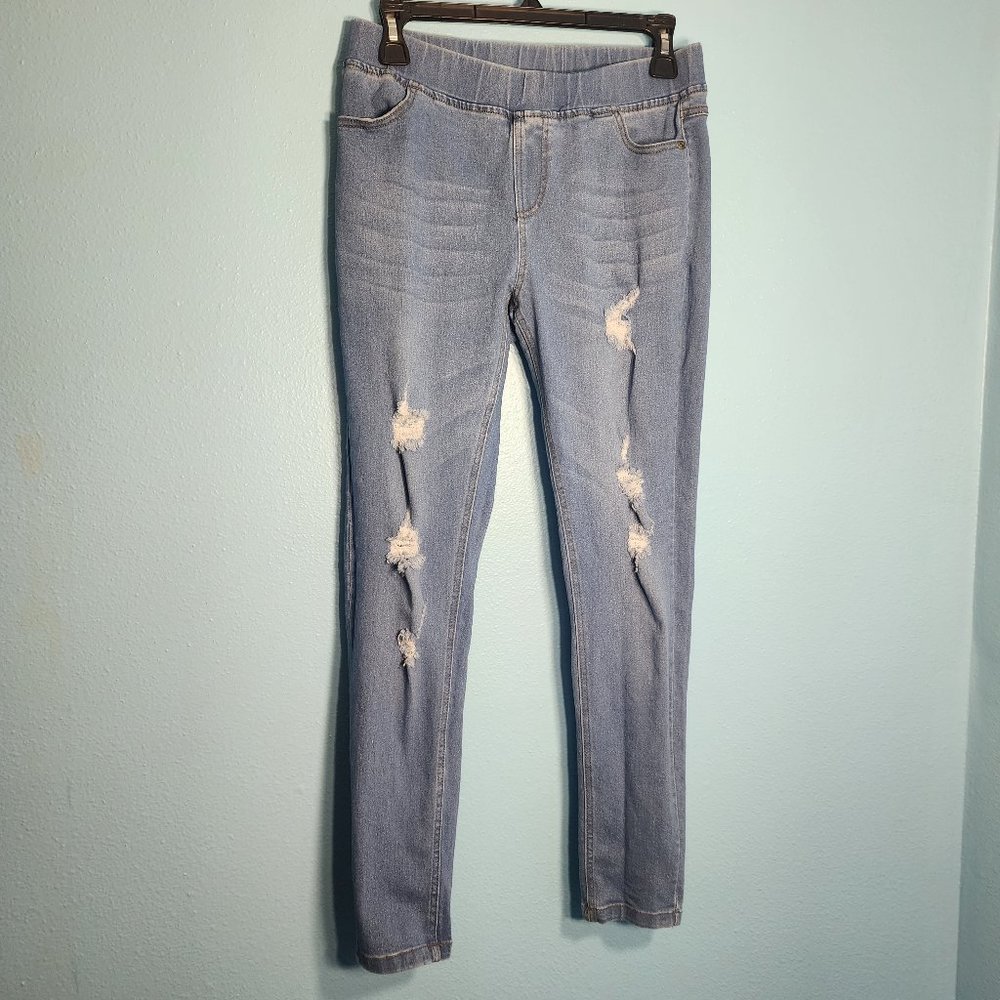 Jvini Girls Distressed Jean Jeggings size Medium EUC